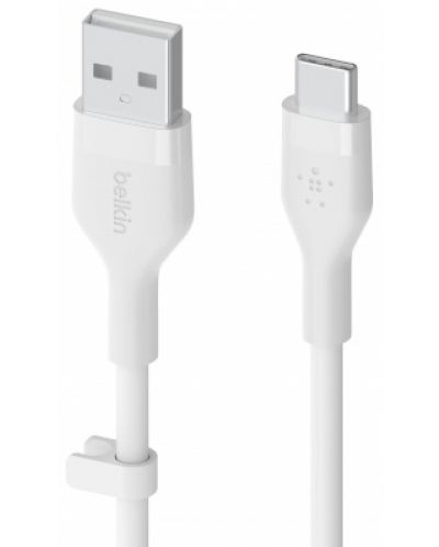 Кабел Belkin - Boost Charge, silicone, USB-A/USB-C, 2 m, бял - 4