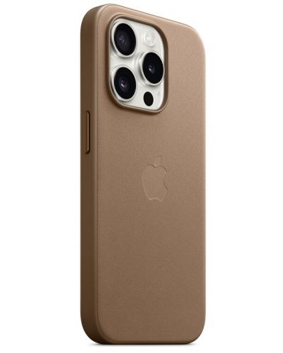 Калъф Apple - FineWoven MagSafe, iPhone 15 Pro, Taupe - 2
