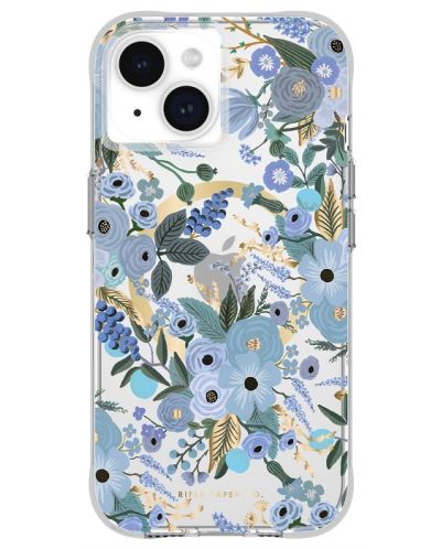 Калъф Case-Mate - Rifle Paper Garden Party Blue MagSafe, iPhone 15 - 1