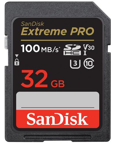 Карта памет SanDisk - Extreme PRO, 32GB, SDHC, Class10 - 1