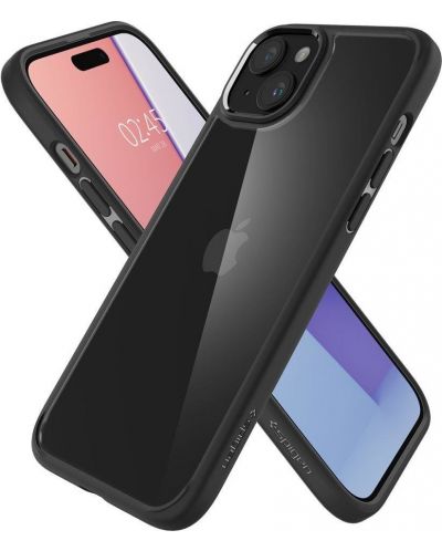 Калъф Spigen - Ultra Hybrid, iPhone 15, Matte Black - 5