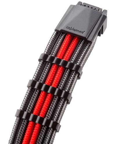 Кабел CableMod - Pro ModMesh 12VHPWR, 16-Pin/2x 8-Pin, черен/червен - 1