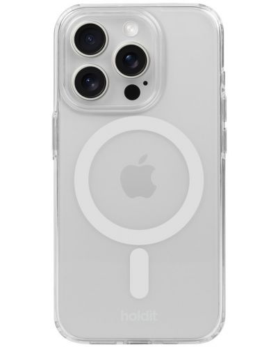 Калъф Holdit - MagSafe Case, Phone 15 Pro Max, бял/прозрачен - 1