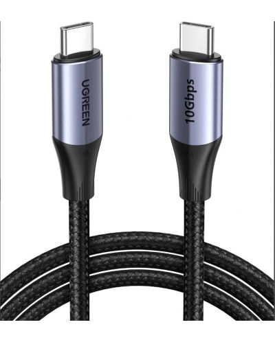 Кабел Ugreen - US355, USB-C/USB-C, 1 m, черен - 1