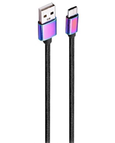 Кабел TnB - 2075100305, USB-A/USB-C, 2 m, черен - 1
