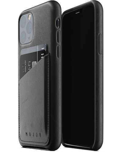 Калъф Mujjo - Full Leather Wallet, iPhone 11 Pro, черен - 1