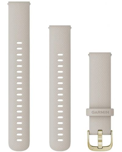 Каишка Garmin - QR Silicone, Venu 2S/3S, 18 mm, Light Sand/Light Gold - 1