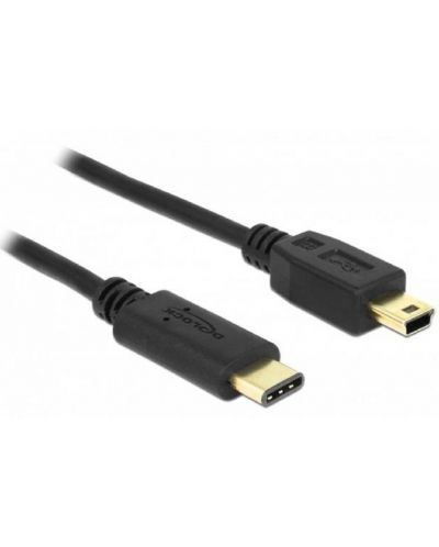Кабел Delock - 83335, USB-C/Mini USB-B, 0.5 m, черен - 1