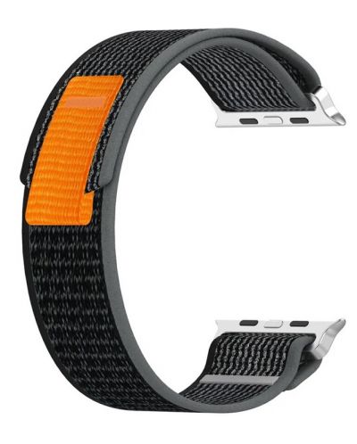 Каишка Techsuit - W039 Nylon, Apple Watch, 38/40/41 mm, сива/черна - 1
