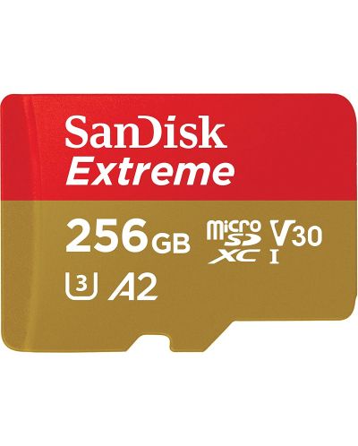 Карта памет SanDisk - Extreme, 256GB, microSDXC, Class10 + адаптер - 1