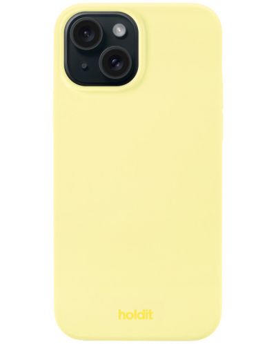 Калъф Holdit - Silicone, iPhone 15, Lemonade - 1