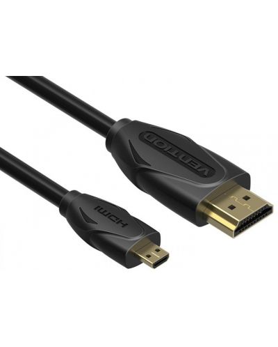 Кабел Vention - VAA-D03-B150, micro HDMI/HDMI, 1.5m, черен - 3