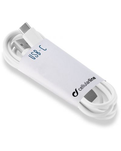 Кабел Techaway - 5991, USB-A/USB-C, 0.9 m, бял - 1