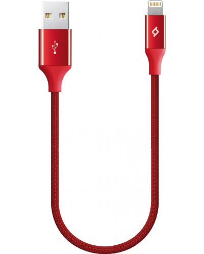 Кабел ttec - AlumiCable, USB-A/Lightning, 0.3 m, червен - 1