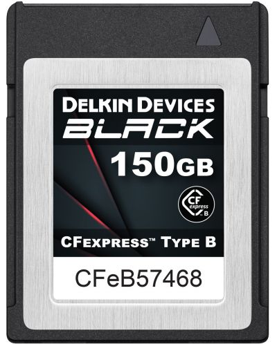 Карта памет Delkin - 150GB, BLACK, CFexpress Type B, черна - 1