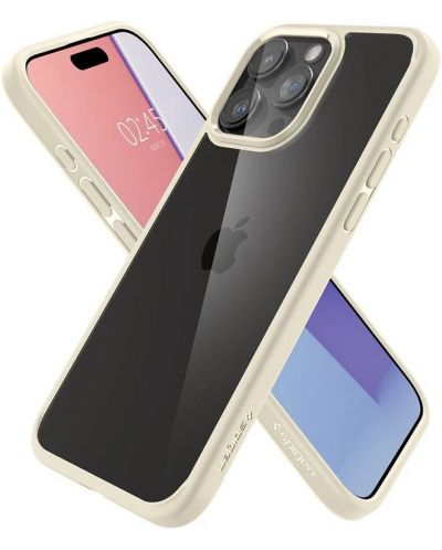 Калъф Spigen - Ultra Hybrid, iPhone 15 Pro Max, Sand Beige - 4