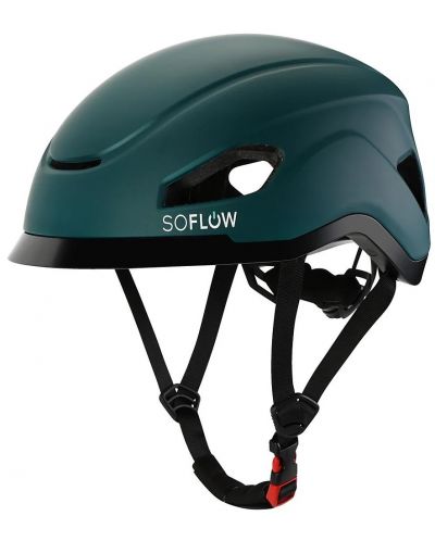 Каска SoFlow - Smart, черна/зелена - 1