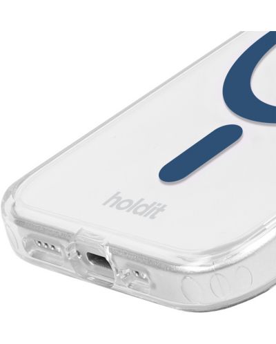 Калъф Holdit - MagSafe Case, iPhone 15 Pro, син/прозрачен - 3