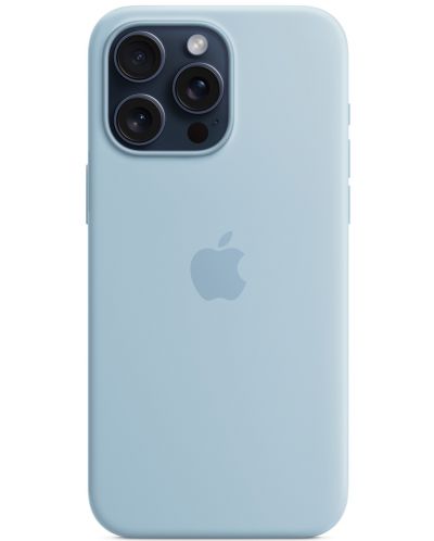 Калъф Apple - Silicone, iPhone 15 Pro Max, MagSafe, Light Blue - 1