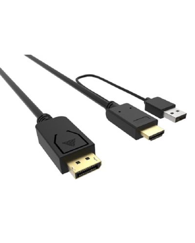 Кабел VCom - CG599C, HDMI/Display Port, 1.8m, черен - 1