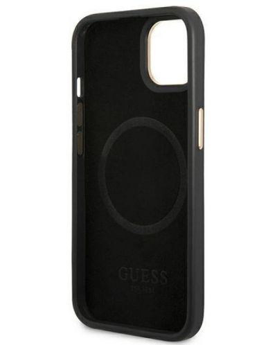 Калъф Guess - 4G MagSafe, iPhone 14 Plus, черен - 7