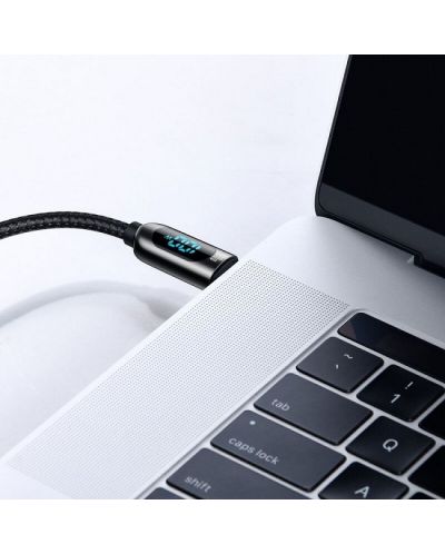 Кабел Baseus - CATSK-B01, USB-C/USB-C, 1 m, черен - 2