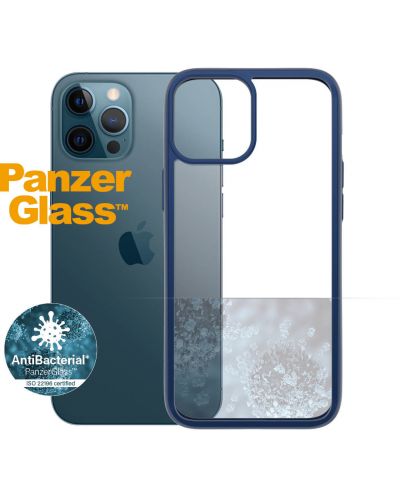 Калъф PanzerGlass - Clear, iPhone 12 Pro Max, прозрачен/син - 1