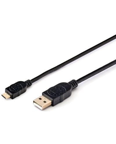 Кабел Manhattan - 2075100026, USB-A/Micro USB, 1.8 m, черен - 1