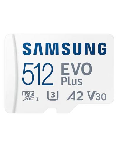 Карта памет Samsung - EVO Plus, 512GB, microSDXC, Class10 + адаптер - 2