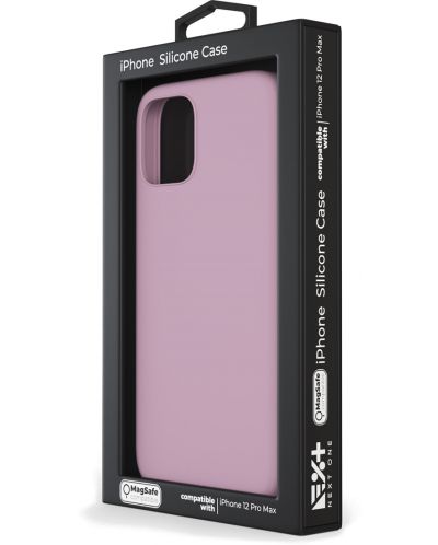 Калъф Next One - Silicon MagSafe, iPhone 12 Pro Max, розов - 5
