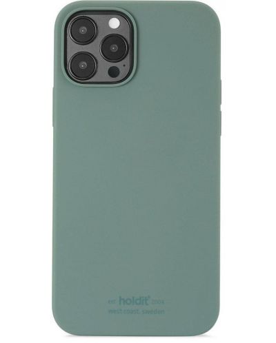 Калъф Holdit - Silicone, iPhone 12 Pro Max, Moss Green - 1
