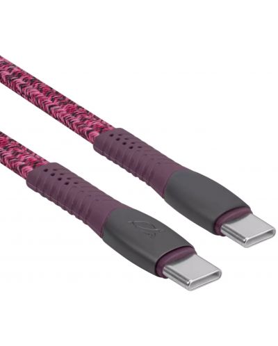 Кабел Rivacase - PS6105RD12, USB-C/USB-C, 1.2 m, червен - 3