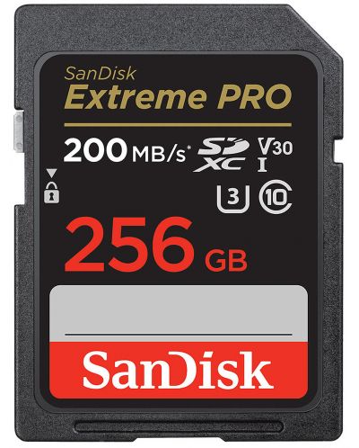 Карта памет SanDisk - Extreme PRO, 256GB, SDXC, Class10 - 1