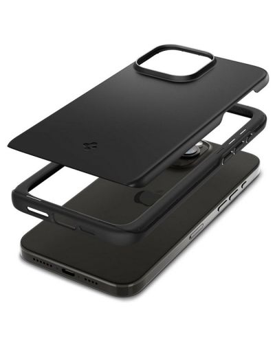 Калъф Spigen - Thin Fit, iPhone 15 Pro Max, черен - 2