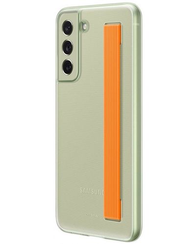 Калъф Samsung - Clear Strap, Galaxy S21 FE, Olive Green - 3