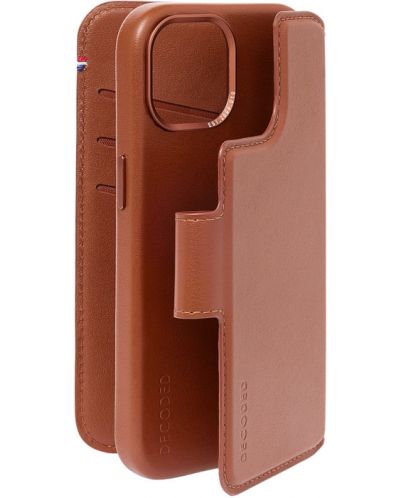Калъф Decoded - Leather Detachable Wallet, iPhone 15, кафяв - 1