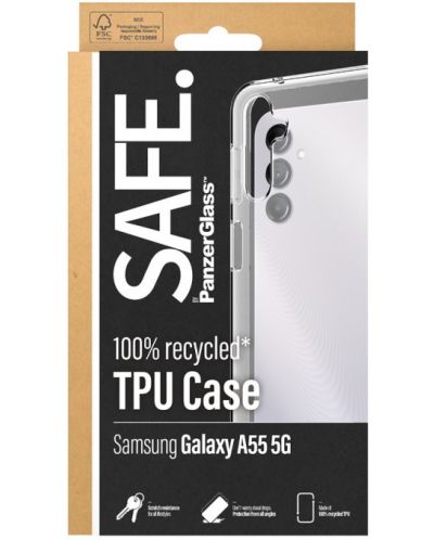 Калъф SAFE - Galaxy A55 5G, прозрачен - 3
