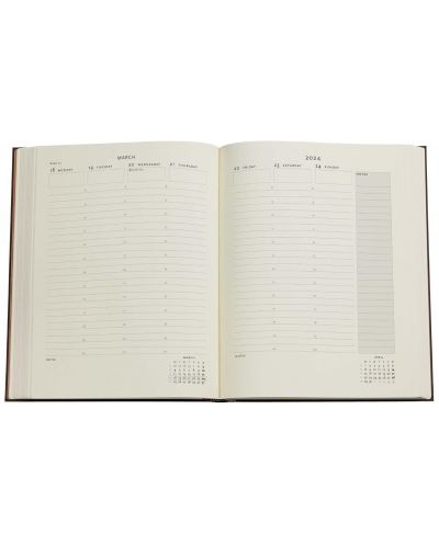 Календар-бележник Paperblanks Nocturnelle - Вертикален, 88 листа, 2024 - 3