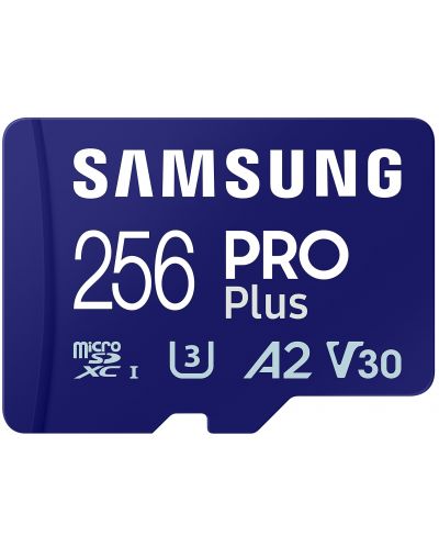 Карта памет Samsung - PRO Plus, 256GB, microSDXC + адаптер - 4