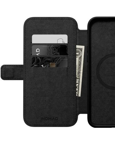 Калъф Nomad - Leather Folio MagSafe, iPhone 14 Plus, черен - 5