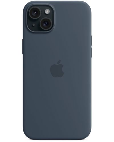 Калъф Apple - Silicone MagSafe, iPhone 15 Plus, Storm Blue - 5