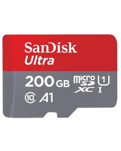 Карта памет SanDisk - Ultra, 200GB, microSDXC, Class10 + адаптер - 2