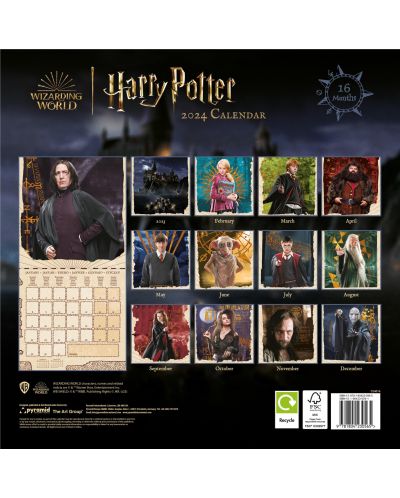 Календар Pyramid Movies: Harry Potter - Magical Fundations  2024 - 2