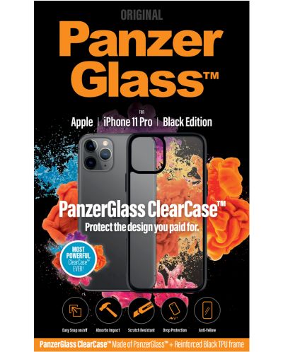 Калъф PanzerGlass - Clear, iPhone 11 Pro, прозрачен/черен - 2