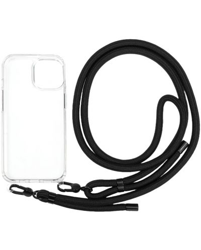 Калъф Mobile Origin - Lanyard, iPhone 15, Clear - 2