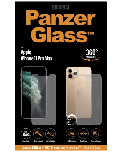 Калъф и протектор PanzerGlass - iPhone 11 Pro Max, прозрачни - 2