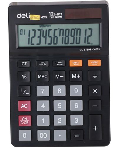 Калкулатор Deli Smart - EM01320, 12 dgt, черен - 1