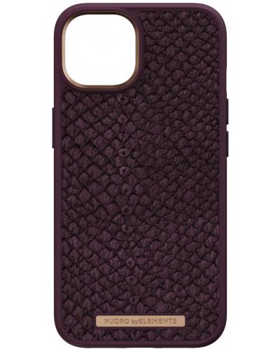 Калъф Njord - Salmon Leather MagSafe, iPhone 14 Plus, кафяв - 1