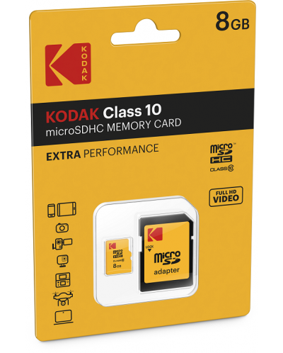 Карта памет Kodak - 8GB, microSDHC, Class10 EXTRA - 1