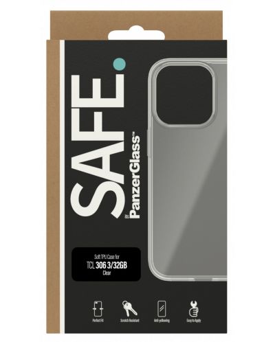 Калъф Safe - TCL 306 3/32GB, прозрачен - 1